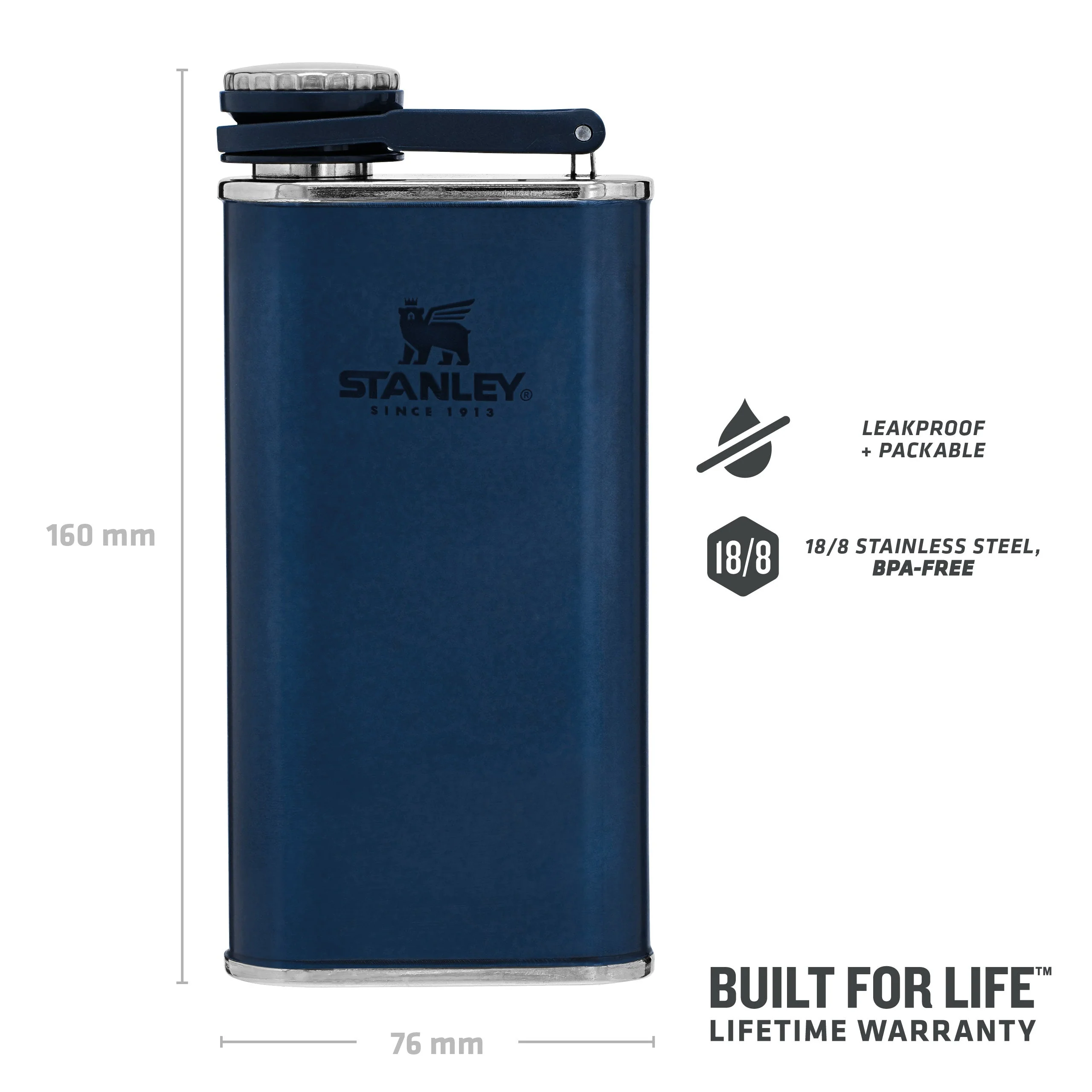 Classic Easy Fill Wide Mouth Flask | 0.23L - Image 10